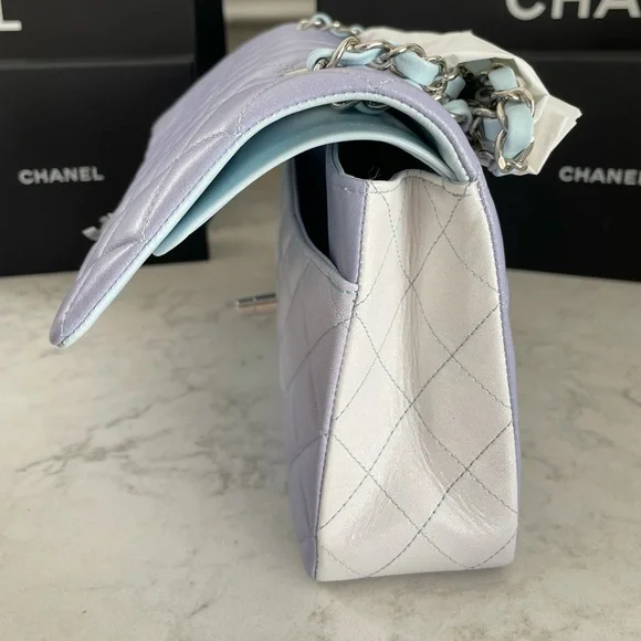 Chanel Limited Edition iridescent Tri-color Medium Classic Bag - Picture 11 of 13